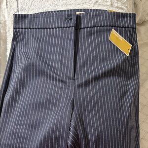 Michael Kors Navy Pinstripe Boot Cut Pants